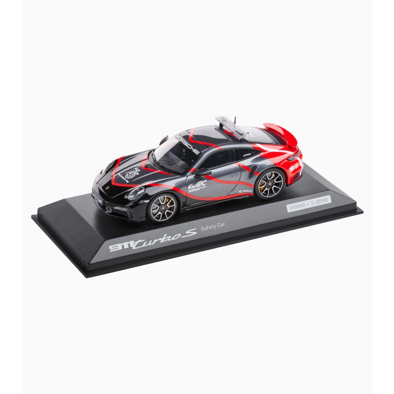 MUDELAUTO 991 TURBO S, WEC TURVAAUTO, must/punane 1:43