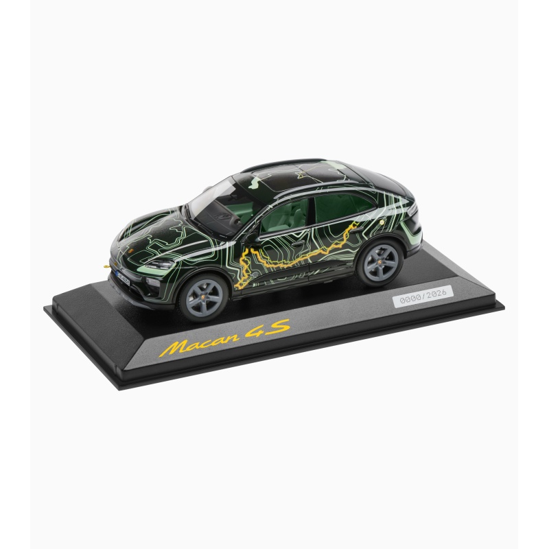 MUDELAUTO MACAN 4S AHEAD, roheline/kollane, 1:43