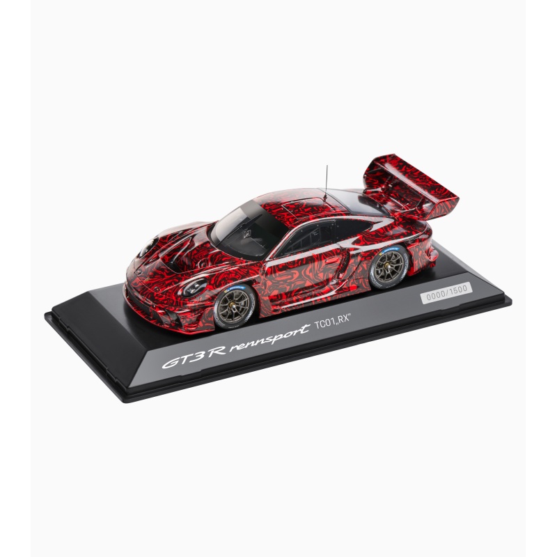 MUDELAUTO 911 GT3 R Rennsport TC01 "RX, punane/must,1:43