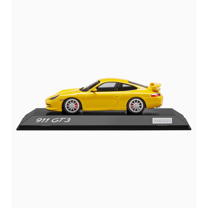 MUDELAUTO 911 GT3 996, kollane, 1:43