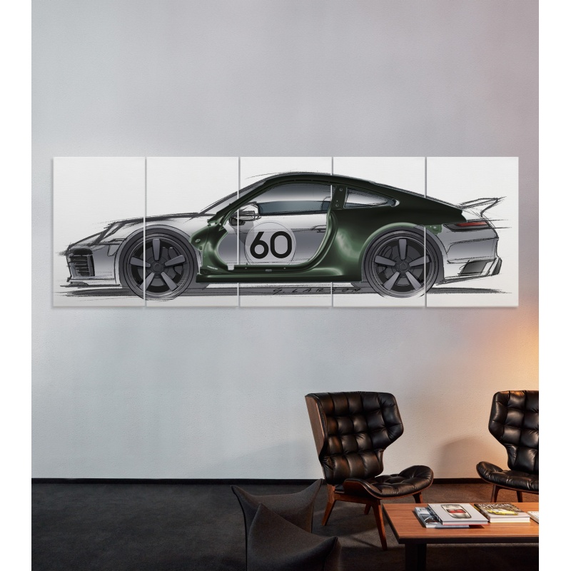 SEINAINSTALLATSIOON 911 SPORT CLASSIC, roheline/valge