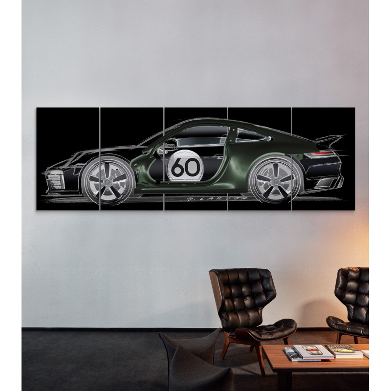 SEINAINSTALLATSIOON 911 SPORT CLASSIC, roheline/must