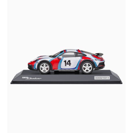 MUDELAUTO 911 DAKAR MARTINI, valge/punane/sinine, 1:43