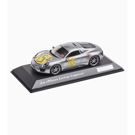 MUDELAUTO LE MANS LIVING LEGEND, Porsche Unseen, hõbe/kollane, 1:43