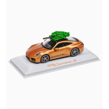 MUDELAUTO  911 CARRERA S, Xmas, kuldne, 1:43