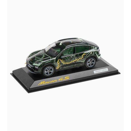 MUDELAUTO MACAN 4S AHEAD, roheline/kollane, 1:43