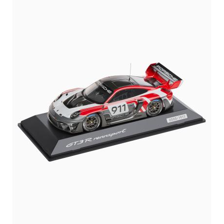 MUDELAUTO 911 GT3 R Rennsport, must/valge/punane, 1:43