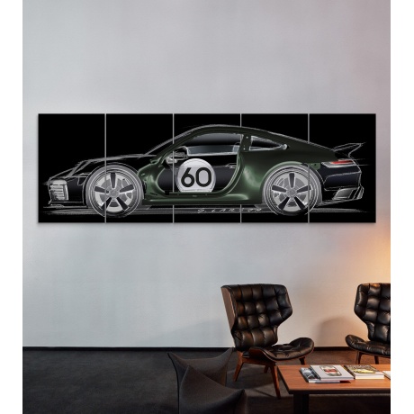 SEINAINSTALLATSIOON 911 SPORT CLASSIC, roheline/must