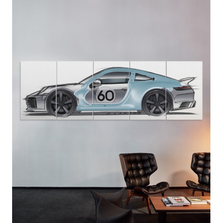 SEINAINSTALLATSIOON 911 SPORT CLASSIC, sinine/valge